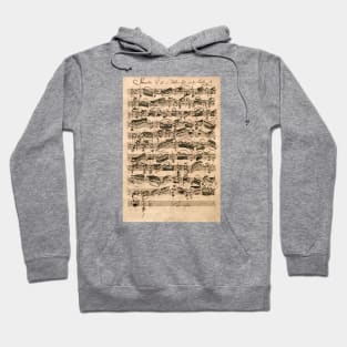 Bach | Original handwritten score by Johann Sebastian Bach Hoodie